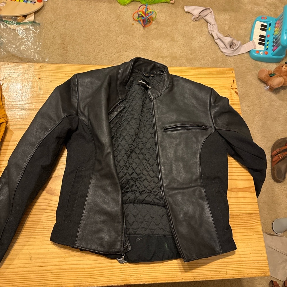 Harley-Davidson Vintage Women’s Leather & Cordura Café Racer Jacket— Black